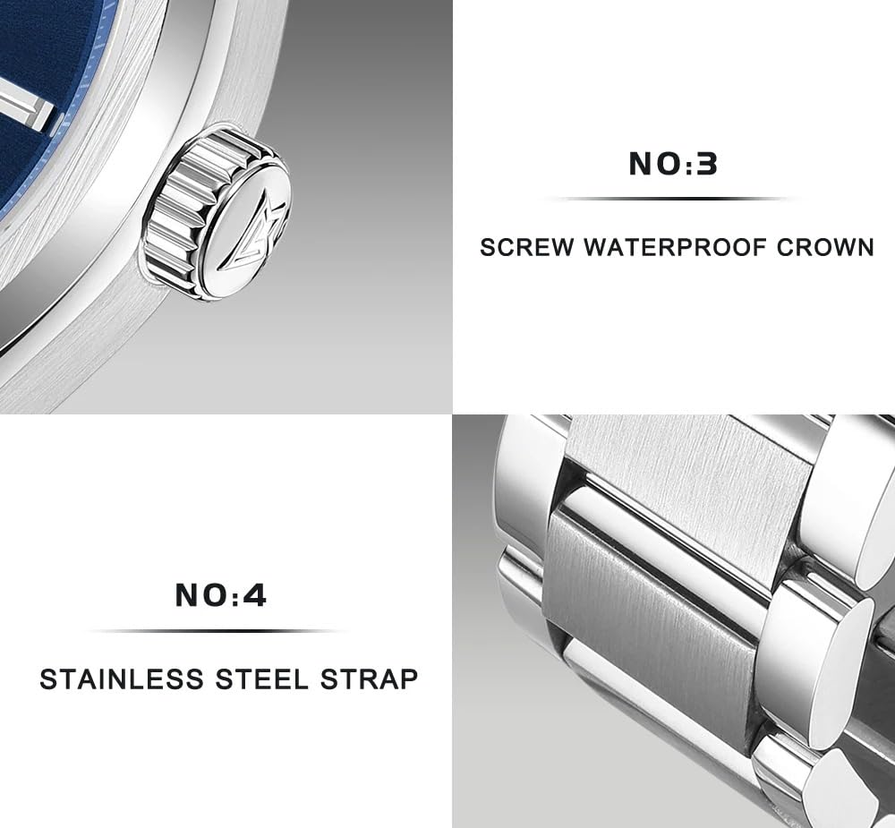 Мужские автоматические часы CADISEN, Сделано в Японии с механизмом NH35, Немецкий дизайнер, Ретро стиль, Часы для дайвинга, Водонепроницаемость 10 АТМ, Нержавеющая сталь