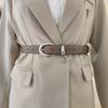 Minimalist Womens Style Waist Belt Metal Pin Buckle Dress Suit Belt Shapewear