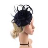 Sweat Bands for Mens Head Elegant Solid Color Bow Floral Ladies Hair Accessory With Feather Detail Convertible Fascinator