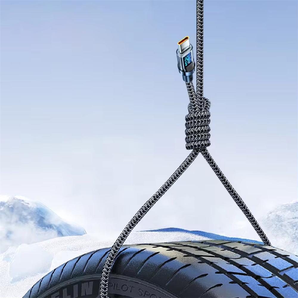 120 Вт USB Type C кабель для быстрой зарядки для Xiaomi Redmi LED Display Phone шнур для передачи данных для Samsung Huawei Honor OPPO 1M 2M