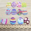 50pcs/bag Painted Easter Eggs Multicolor Wooden Buttons Crafts Scrapbooking Decorative Buttons Sewing