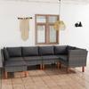 Day and Night - Day and Night Garden Furniture Set 6 Pieces and Gray Synthetic Rattan Cushions