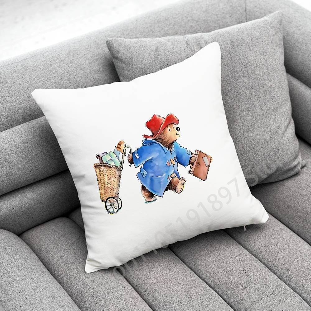 London P-Paddington Bear Throw Pillow Case For 30X30Cm 40X40Cm 45X45Cm 50X50Cm 55X55Cm Square Sofa Pillowcase Shell