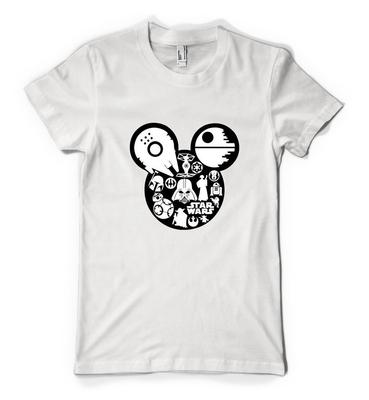 Микки Маус Уши Машап Корабли Звездных Войн Персонализированная Унисекс Детская Футболка