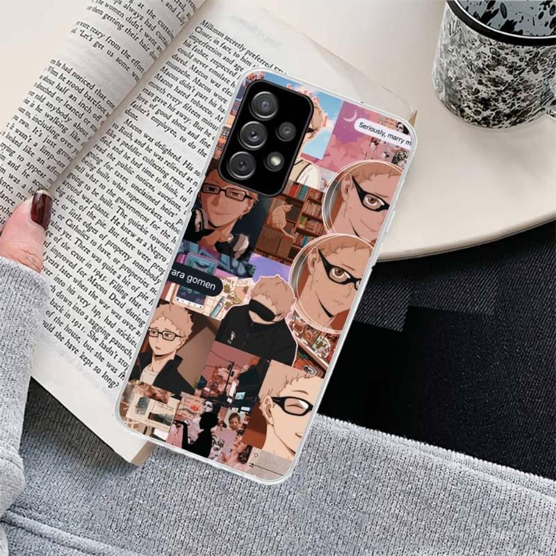 Haikyuu Kei Tsukishima Phone Case For Samsung Galaxy S10 S21 S22 Plus Ultra A91 A51 A21S A12 Transparent Phone Cover