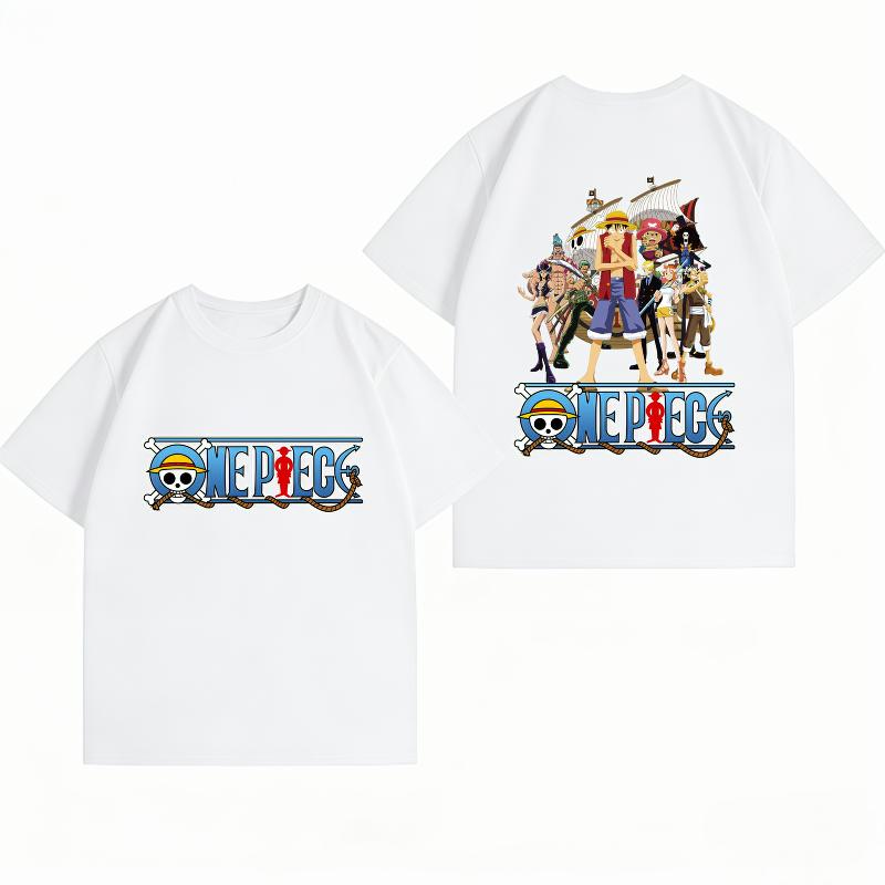 Unisexs Clothing New 100 Cotton Breathable Summer TShirt One Piece Luffy Print Casual Streetwear Unisexs TShirt