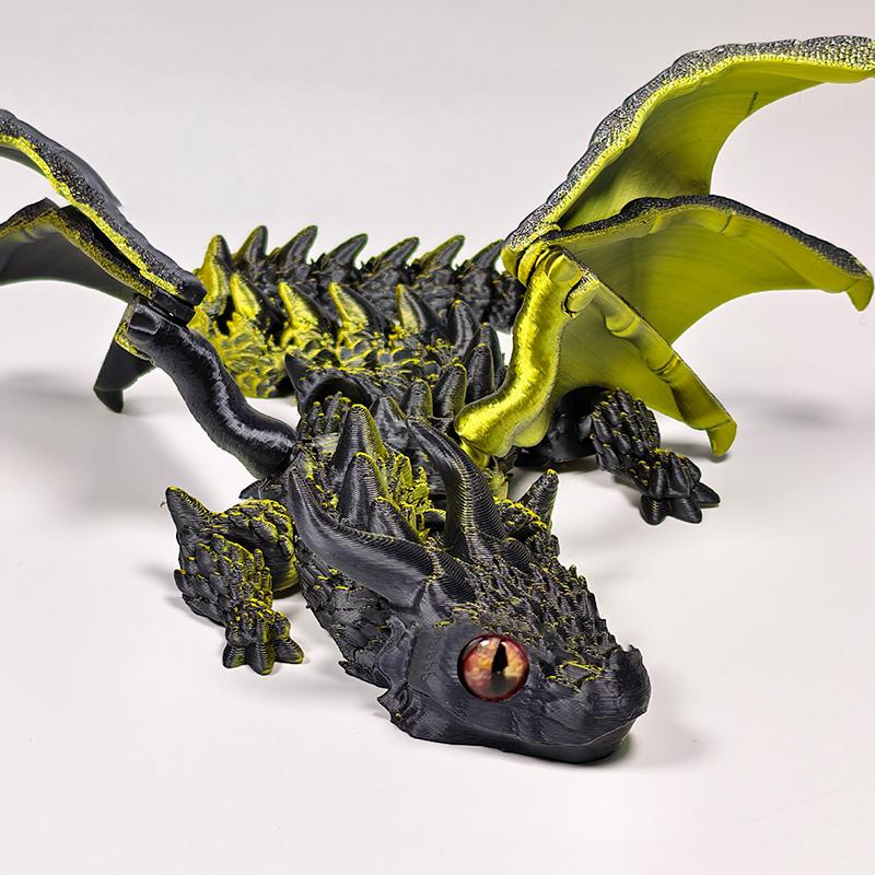 3D Printed Toys Dragon Figures Model Multi-Joint Movable Ornament Desktop Decoration Creativity Novelty Kids 3D Movable Toy Gift