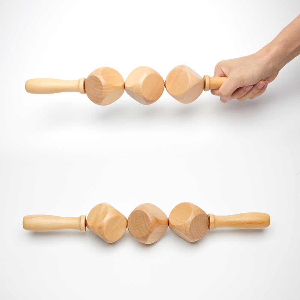 Деревянный массажер для терапии Быстрый антицеллюлитный инструмент Гуа Ша Массажер для глубокой релаксации тканей для тела Ролик для мадеротерапии Красота Здоровье