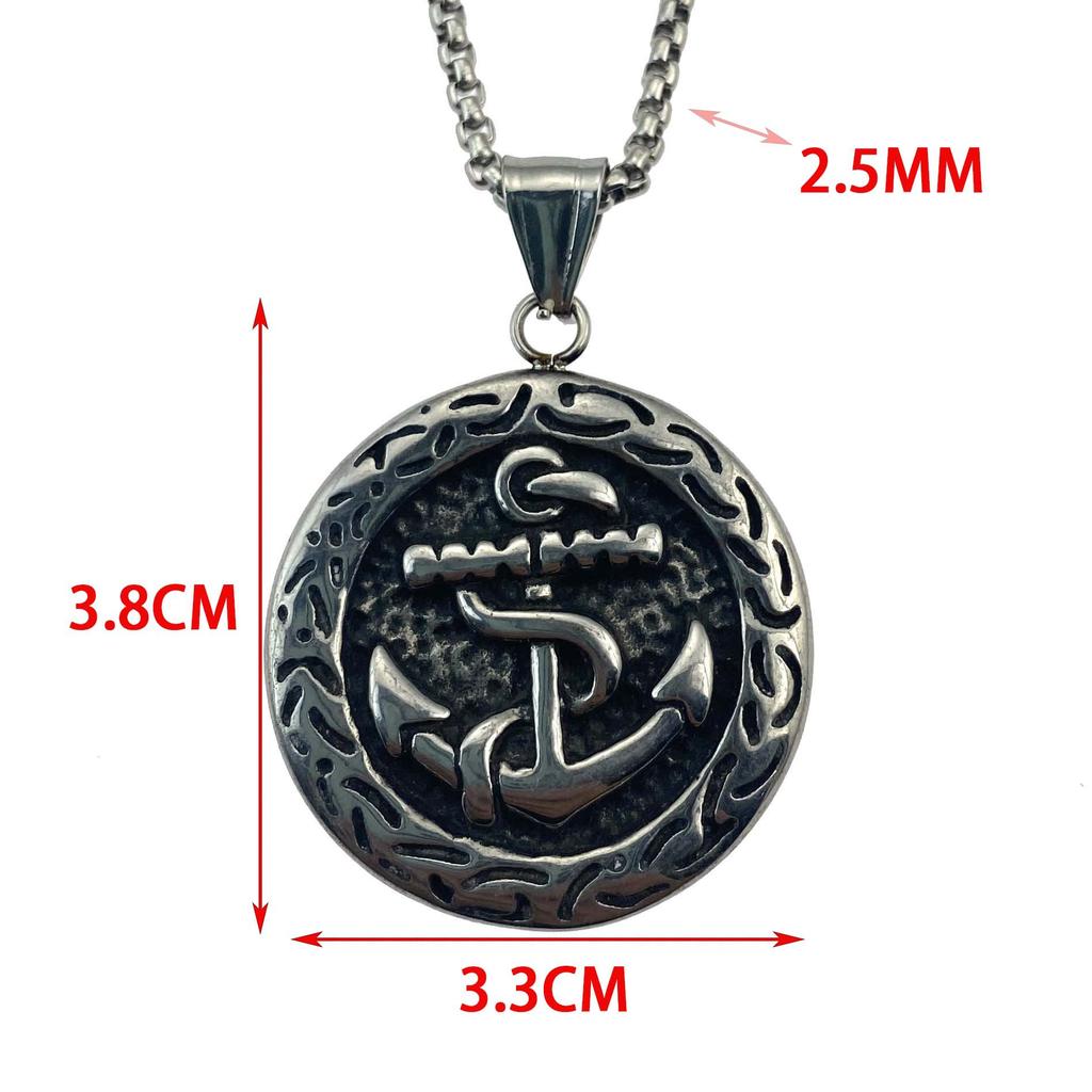 Аксессуары Персонализированный хип-хоп винтажный якорь из нержавеющей стали подвеска титановая сталь модное ожерелье свитер цепь