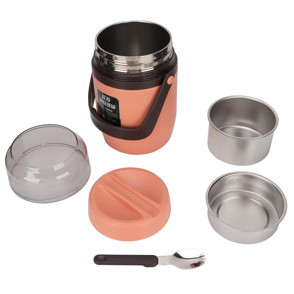 2 л 3-х уровневая изолированная банка для еды вакуумный изолированный пищевой контейнер из нержавеющей стали контейнер для супа термо