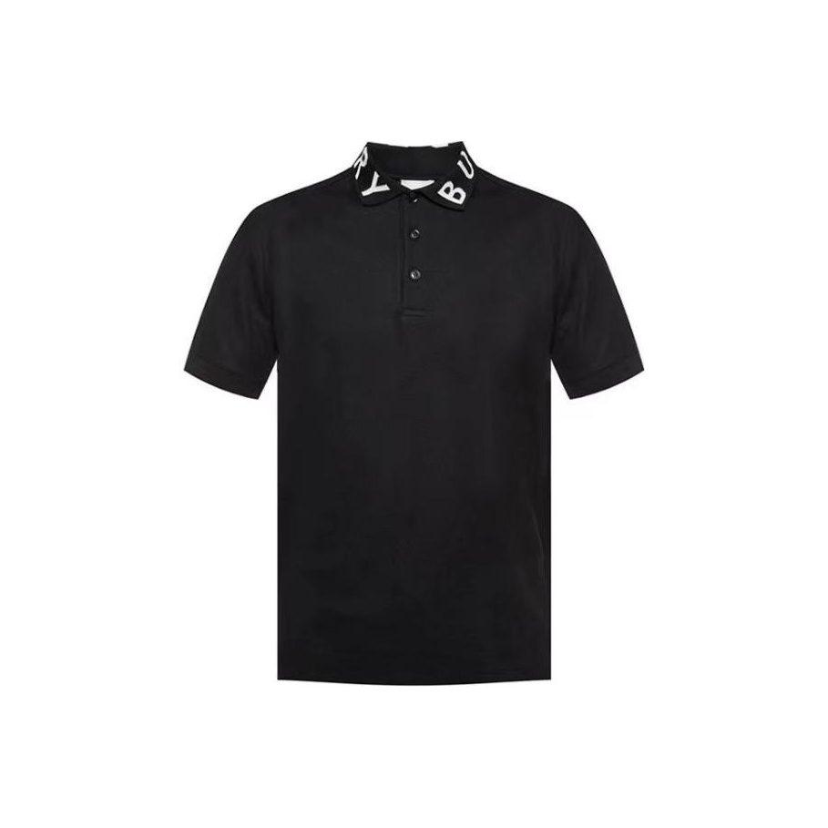 Burberry Мужская рубашка-поло Ryland с воротником и логотипом, черная 80134991