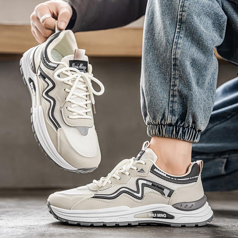 Мужские кроссовки 2025 Плоские дышащие кроссовки Мужские кроссовки для ходьбы Спортивная обувь Мужская Удобная тренировочная обувь Беговые Легкие кроссовки Обувь