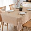 Водонепроницаемая скатерть из ПУ, термостойкая, для еды, однотонная, текстурная, скатерть для стола в отеле, ресторане, 3D тиснение, коврик для чайного столика, естественно свисает