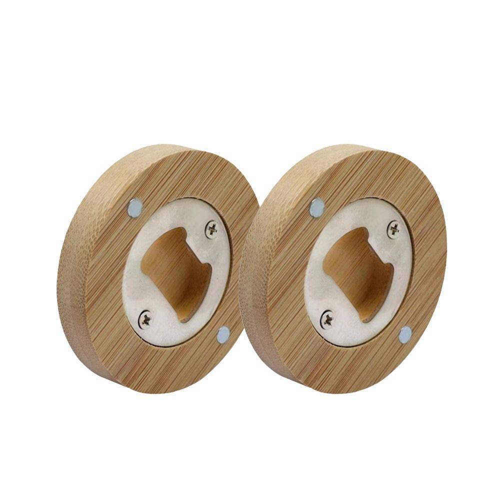 Деревянные открывалки для бутылок круглой формы, пивные крышки, универсальные открывалки для пива для домашней кухни, бара