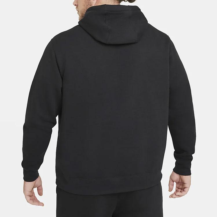 Nike Флисовый пуловер с капюшоном на теплой подкладке Мужские спортивные топы Черный BV2655-010