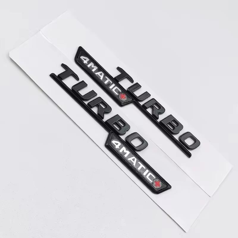 1pcs Black A45S Logo Turbo 4MATIC Badge Car Rear Star Sticker Trunk AMG Emblem For Mercedes Benz A 45S AMG W177 Accessories