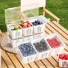 Refrigerator Food Drain Fresh-Keeping Box Fresh Vegetable Fruit Drain Storage Box Fruit Vegetable Drain Basket Kitchen Organizer