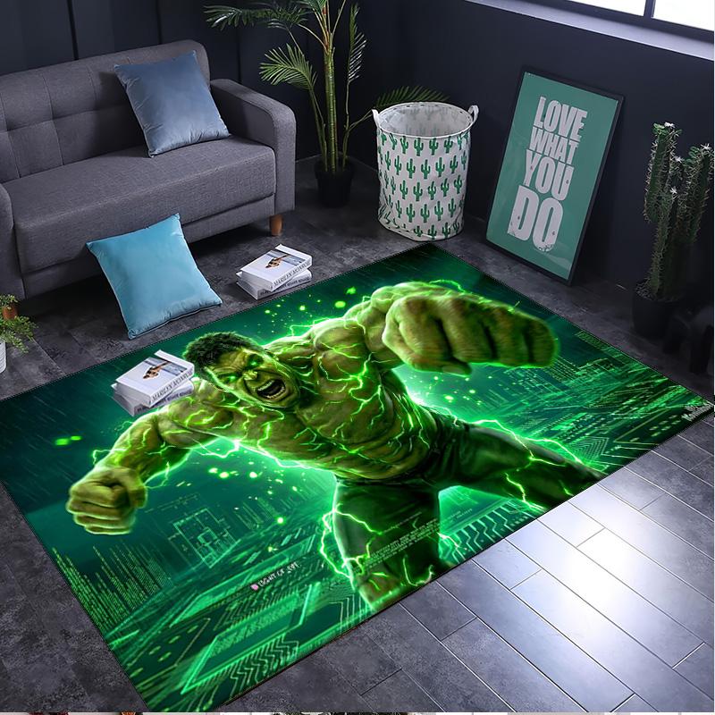 Green Hero Rug Area rug for Livingroom, Bedroom, Palyroom, Chair Rug, Office Rug, Floor mat, Large Size Fan Christmas Birthday gift
