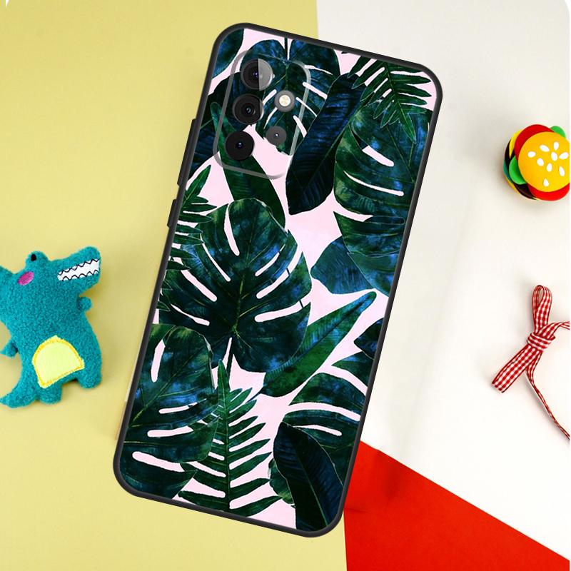 Тропические листья Монстеры для Samsung Galaxy A05 A06 A16 A54 A34 A14 A55 A35 A15 A53 A33 A13 A22 A32 A52 Чехол для телефона