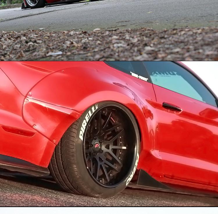 Rear Wing and Fender Flares Kit for 15-17 Ford Mustang Wide Body