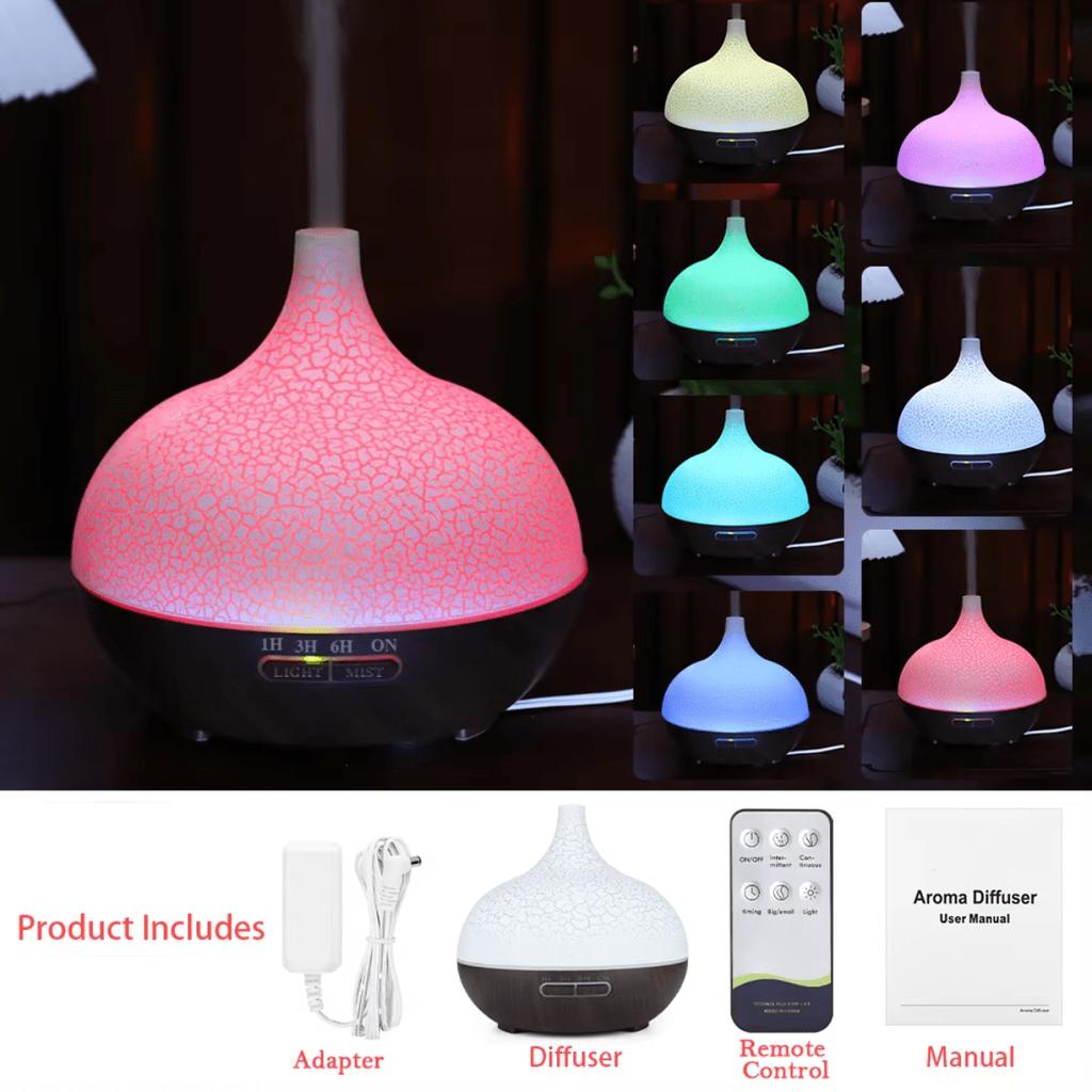 Crack color fragrance machine ultrasonic humidifier household fragrance enlarging bedroom bedside air spray essential oil lamp f