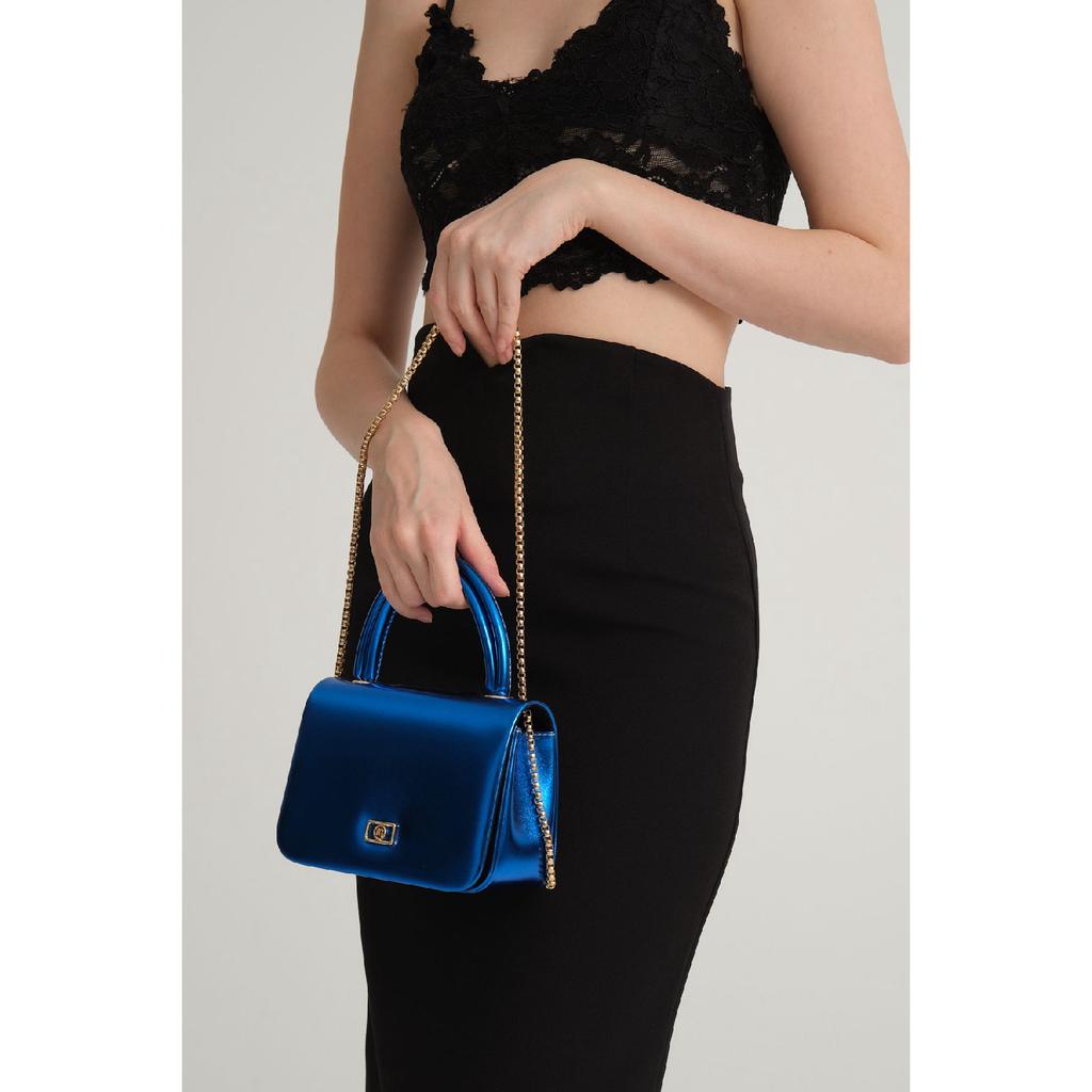 Женская сумка золотого цвета с золотым блестящим ремешком-цепочкой Женская сумка на плечо Сумка для вечернего платья