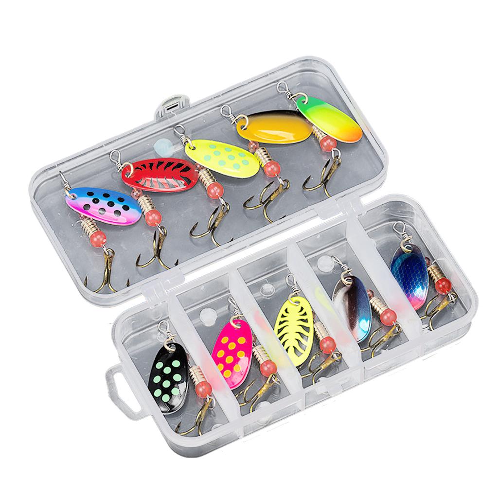 Набор из 10 шт. блесен для ловли форели с тройным крючком, блесна для форели, жесткие металлические приманки, рыболовные вертушки, жесткие приманки, крэнкбейты