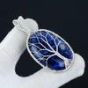 Sodalite Pendant Natural Gemstone Handmade 925 Sterling Silver Pendant, Wire Wrapped Jewelry, Wire Wrapped Pendant Tree Of Life Jewelry