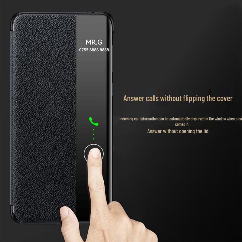 Huawei Mate 80 Pro Чехол-книжка из ПУ кожи с умным окном