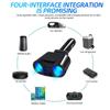 USB Car Charger 1-to-2 Cigarette Lighter Adapter with Dual USB 3.1A Ports, LED Voltage Display, Safety Protection, 12V/24V