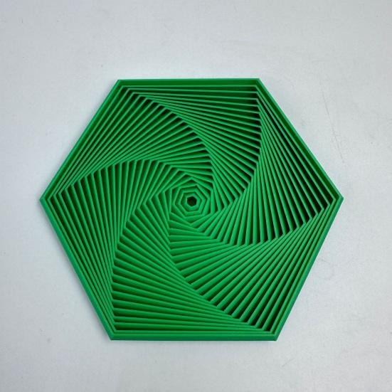 3D Printed Fractal Fidget Hexagon Stress Anxiety Relief Desk Spinning Toy Kids Adults