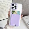 2 IN 1 Card Slot Bag Matte Phone Case For iPhone 17 16 E 15 14 13 Pro Max Leather Texture Wallet Photo Pocket Shockproof Cover