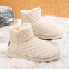 Высокие зимние ботинки для женщин, теплая плюшевая зимняя хлопковая обувь, уличные ботинки без застежек, повседневная обувь на толстой подошве и платформе