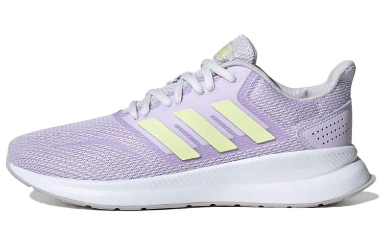 adidas Neo Runfalcon Винтажная сетка Нескользящие Низкие Повседневные Беговые Кроссовки Женские Светло-фиолетовый Желтый EG8632