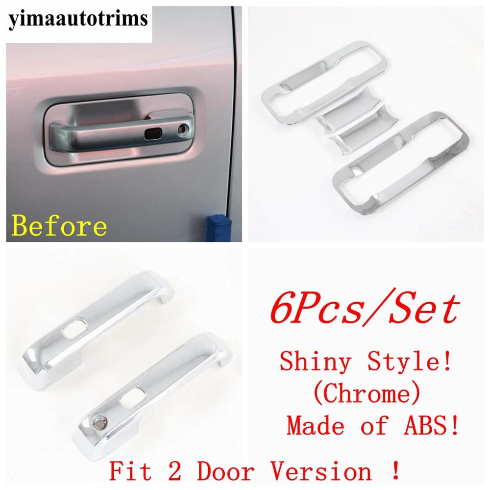 Side Door Handle Bowl Frame Decorative Sequ Cover Trim For Ford F-150 / Raptor 2015 - Chrome / Carbon Fiber Accessories