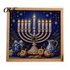 Hanging Ornament Kit DIY Hanukkah Pearl Art Kit, 3D Mosaic Bead Craft Set, Creative Indoor Garden Decor Ritual Activity Making for Traditional Holiday