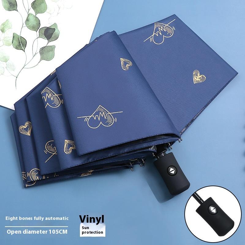 Складной автоматический зонт для мужчин и женщин, студентов, милый зонт от солнца, солнцезащитный козырек, анти-ультрафиолетовый дождь и солнечный зонт двойного назначения