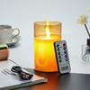 AnnTec LED Candle Light [USB Rechargeable] Flickers Like a Real Flame, Warm Light, Flameless, Safe, Energy-Saving, Includes Remote Control,