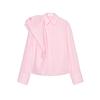 Spring New Women's Clothing Asymmetrical Design Polo Collar Long Sleeves Shoulder Fluffy Poplin Shirt 2510259