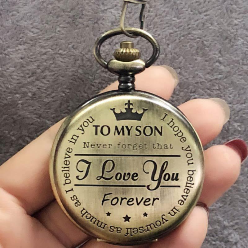 Карманные кварцевые часы-медальон.