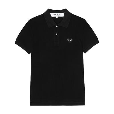 Comme Des Gar Ons Play Черное Сердце Нашивка Поло Футболка Ax T066 051