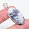 Natural Dendrite Opal Gemstone 925 Sterling Silver Jewelry Pendant 1.89" t0C23