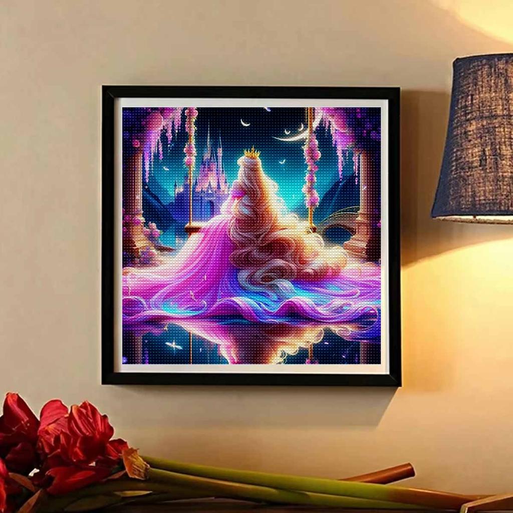 5D DIY Алмазная Живопись Декоративная Рапунцель Полная Круглая Выкладка Пейзаж Алмазная Вышивка Наборы для Вышивания Крестом Домашний Декор Подарок