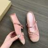 Внутренняя высота увеличивается небольшой ароматный ветровой мешок голова полутапочки женская обувь носить 2024 новые летние балетки Мэри Джейн одиночные туфли