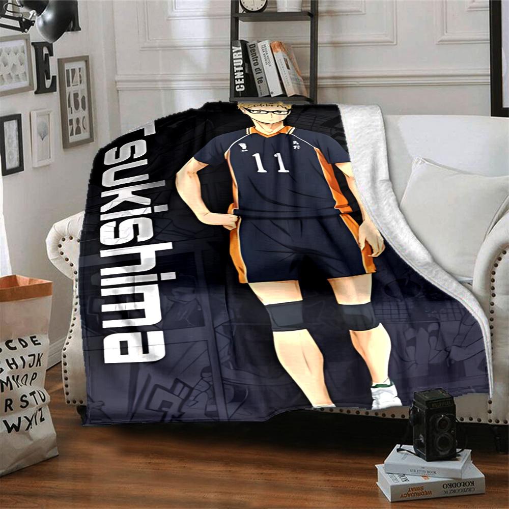 1pc Tsukishima 11 Throw Blanket Soft Flannel, Cozy All Season Polyester Perfect for Home, Office
