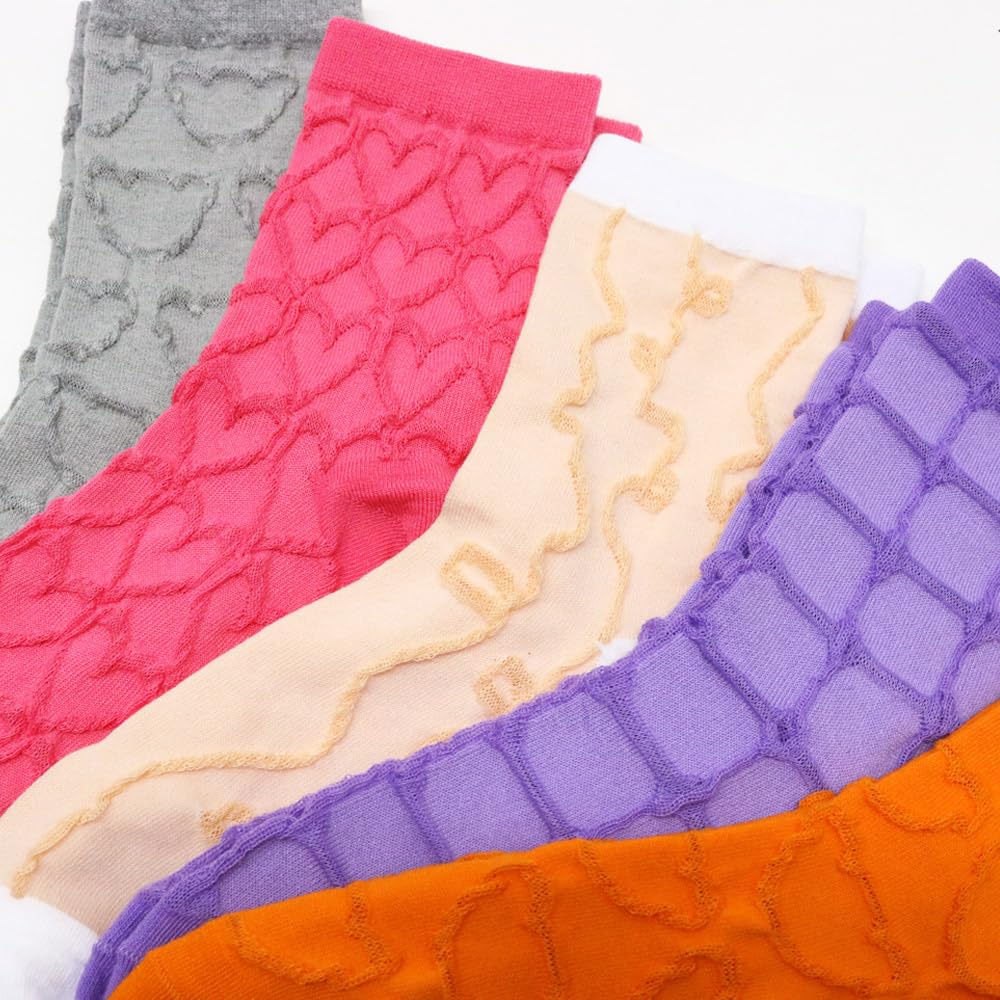 Уникальные носки длиной до щиколотки в корейском стиле, комплект из 10 пар с рисунком, цветные, черные, серые, желтые, зеленые, желтые, зеленые, фиолетовые, синие, оранжевые, розовые