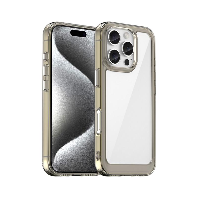 Для iPhone 16 Pro Max чехол для iPhone 16 Pro Чехол ударопрочный цветной мягкий край силиконовый прозрачный бампер для iPhone 16 Plus