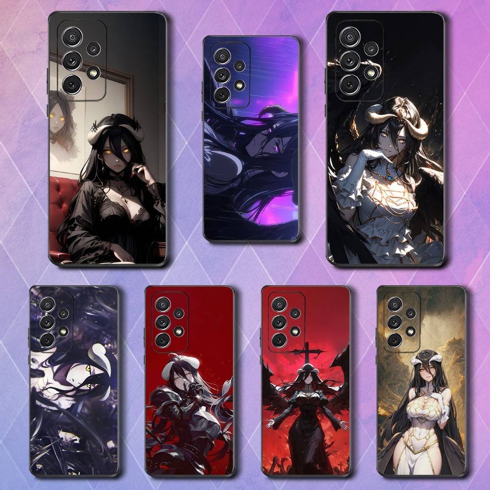 O-Overlord Cartoon A-Albedo Phone Case For Samsung S25,S24,S23,S22,S21,S20,S10,Ultra,Plus,Lite,FE,Soft Silicone Black Cover