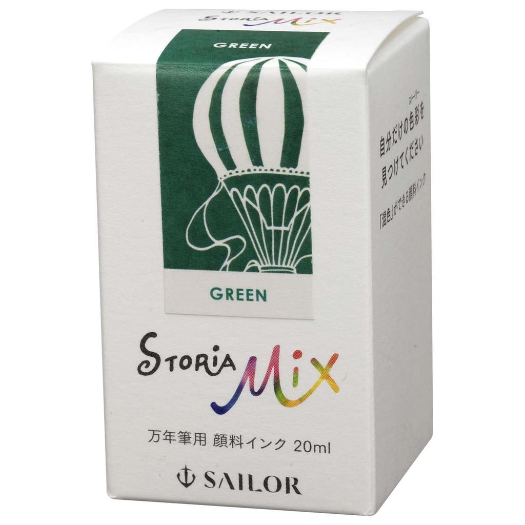 Sailor Fountain Pen Fountain Pen Bottle Ink Storia Mix Pigment Ink Green 20ml 13-1503-260