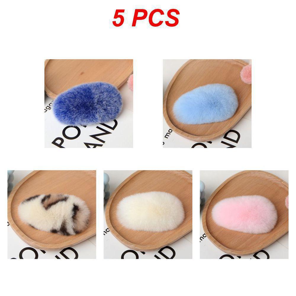 1/3 шт. Зимняя милая пушистая заколка для волос для женщин и девочек, однотонная боковая заколка для волос, BB-заколка, милая плюшевая заколка для волос, цветной аксессуар для волос